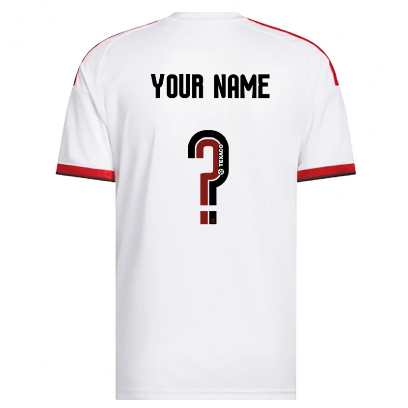Danxen Niño Camiseta Su Nombre #0 Blanco Rojo Negro 2ª Equipación 2026/27 La Camisa México