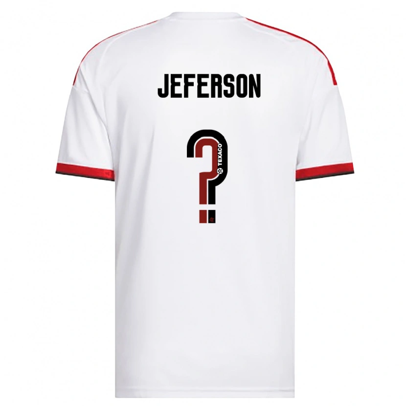 Danxen Niño Camiseta Jeferson Pereira De Sousa #0 Blanco Rojo Negro 2ª Equipación 2026/27 La Camisa México