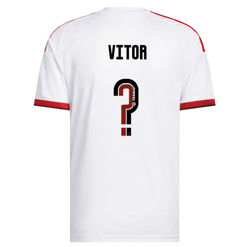 Danxen Niño Camiseta João Vitor #0 Blanco Rojo Negro 2ª Equipación 2026/27 La Camisa México