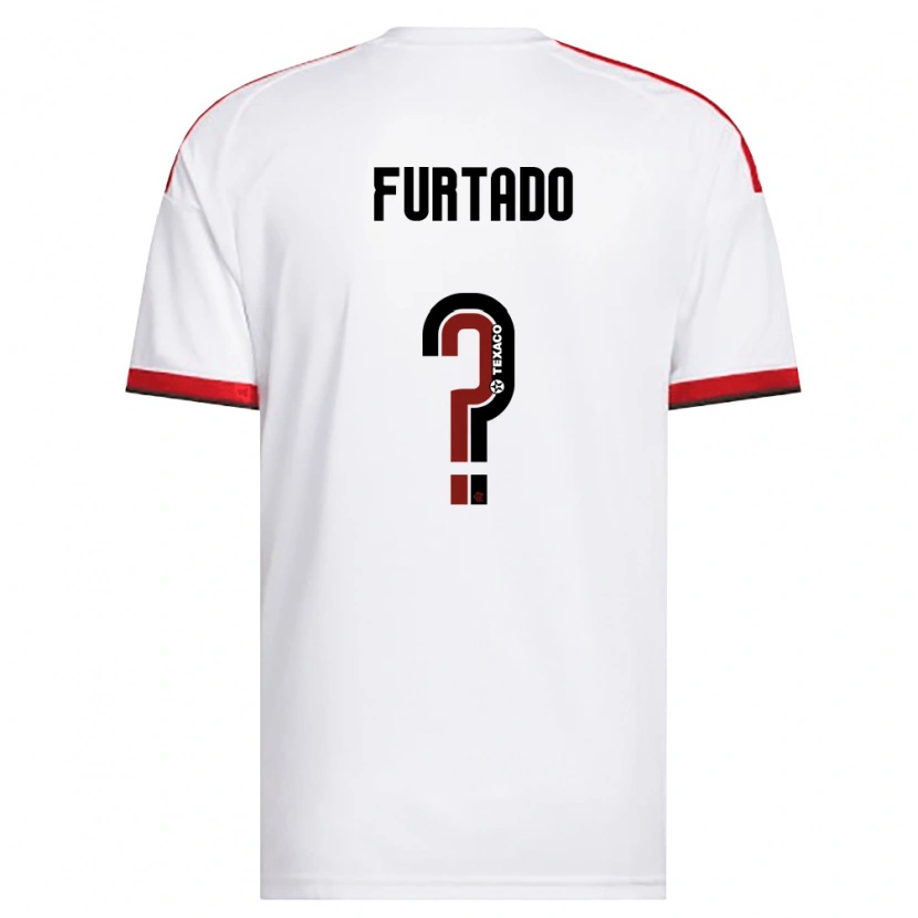 Danxen Niño Camiseta Lucas Furtado #0 Blanco Rojo Negro 2ª Equipación 2026/27 La Camisa México