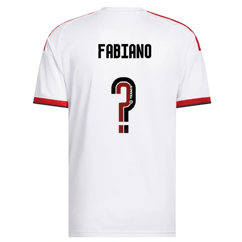 Danxen Niño Camiseta Fabiano #0 Blanco Rojo Negro 2ª Equipación 2026/27 La Camisa México