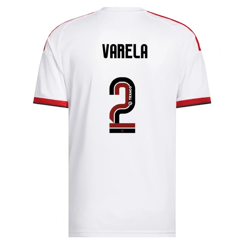 Danxen Niño Camiseta Guillermo Varela #2 Blanco Rojo Negro 2ª Equipación 2026/27 La Camisa México