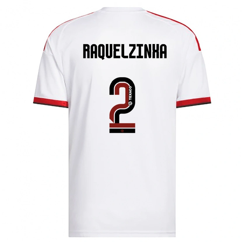 Danxen Niño Camiseta Raquelzinha #2 Blanco Rojo Negro 2ª Equipación 2026/27 La Camisa México