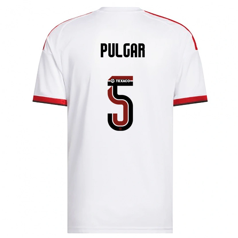 Danxen Niño Camiseta Erick Pulgar #5 Blanco Rojo Negro 2ª Equipación 2026/27 La Camisa México