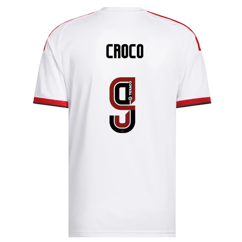 Danxen Niño Camiseta Gabi Croco #9 Blanco Rojo Negro 2ª Equipación 2026/27 La Camisa México