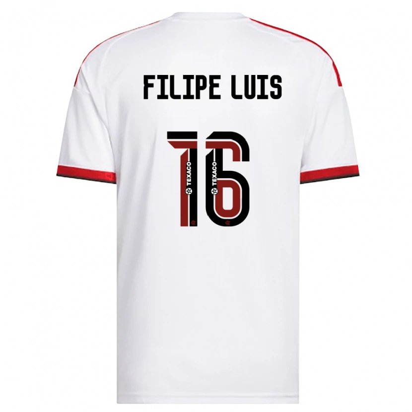 Danxen Niño Camiseta Filipe Luis #16 Blanco Rojo Negro 2ª Equipación 2026/27 La Camisa México