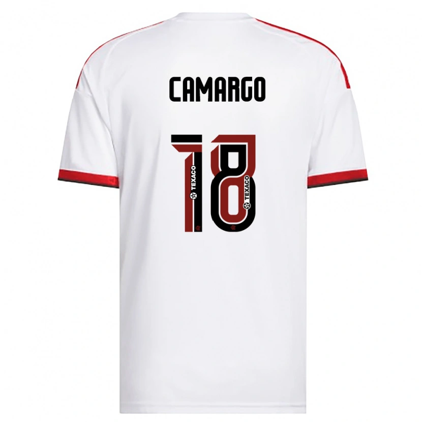 Danxen Niño Camiseta João Camargo #18 Blanco Rojo Negro 2ª Equipación 2026/27 La Camisa México