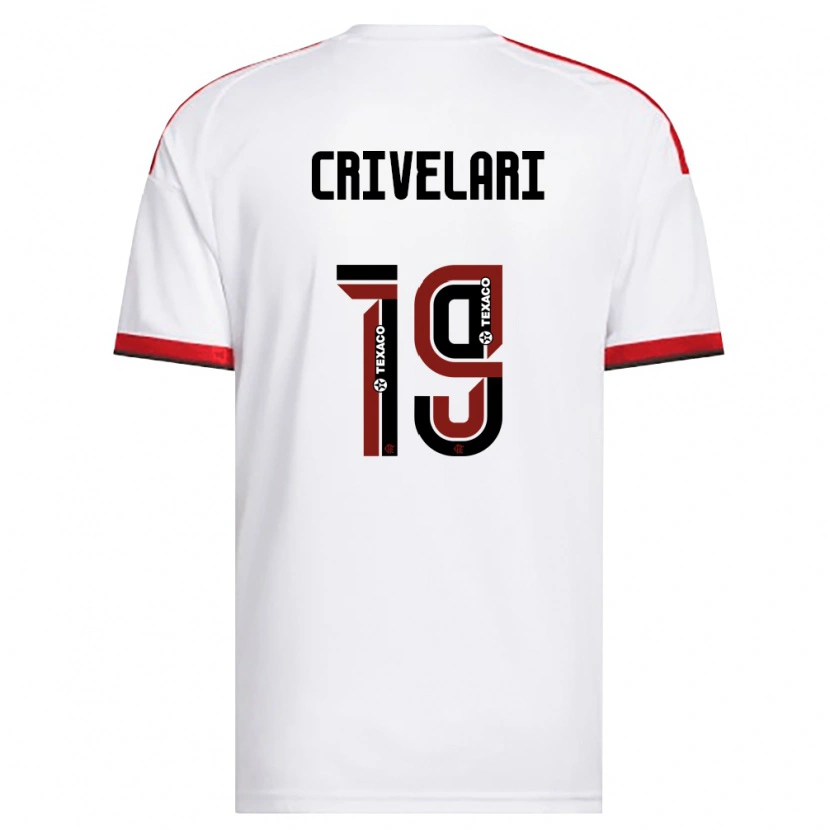Danxen Niño Camiseta Crivelari #19 Blanco Rojo Negro 2ª Equipación 2026/27 La Camisa México