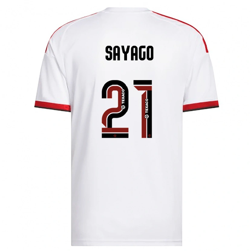 Danxen Niño Camiseta Juan Sayago #21 Blanco Rojo Negro 2ª Equipación 2026/27 La Camisa México