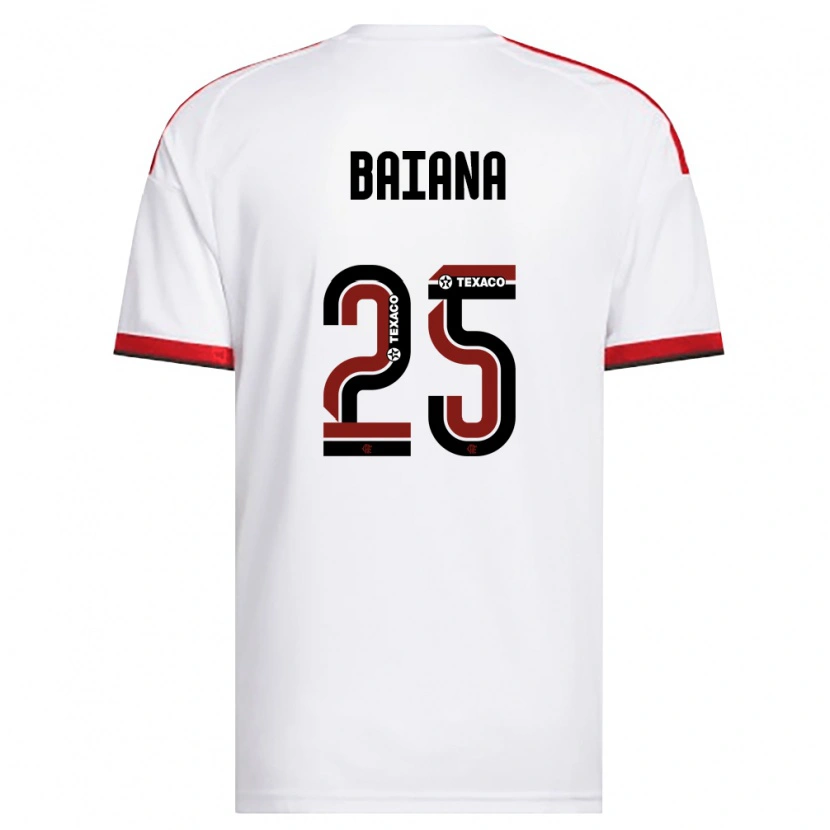 Danxen Niño Camiseta Larissa Baiana #25 Blanco Rojo Negro 2ª Equipación 2026/27 La Camisa México