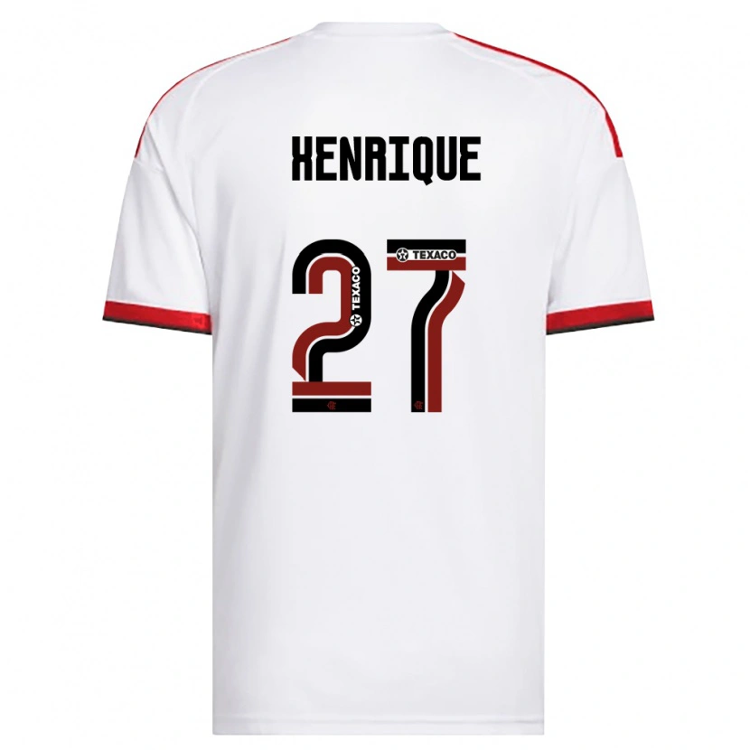 Danxen Niño Camiseta Bruno Henrique #27 Blanco Rojo Negro 2ª Equipación 2026/27 La Camisa México