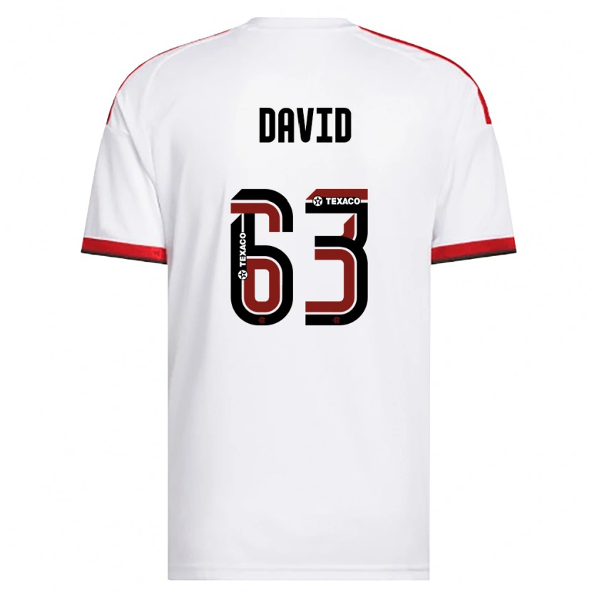 Danxen Niño Camiseta David Viana De Oliveira #63 Blanco Rojo Negro 2ª Equipación 2026/27 La Camisa México