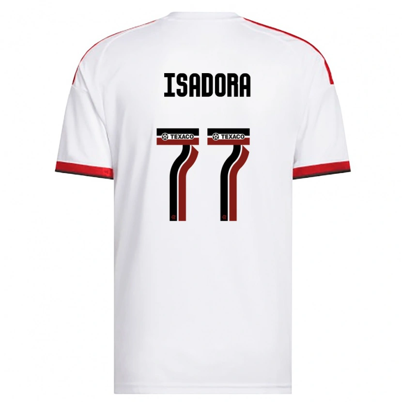 Danxen Niño Camiseta Isadora #77 Blanco Rojo Negro 2ª Equipación 2026/27 La Camisa México