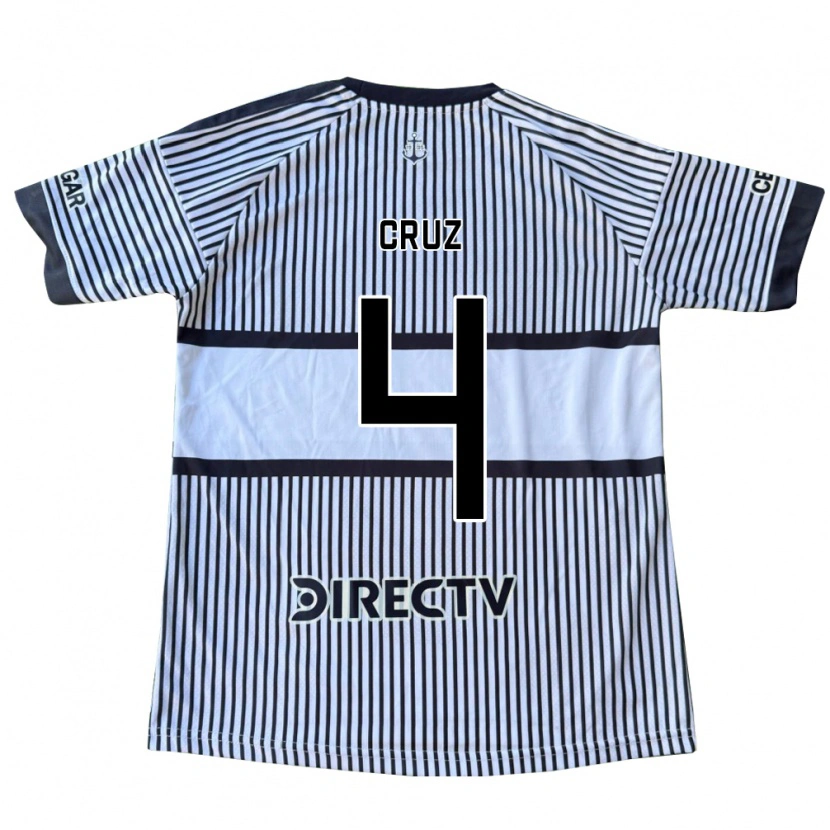 Danxen Niño Camiseta Julieta Cruz #4 Blanco Negro Amarillo 2ª Equipación 2026/27 La Camisa México