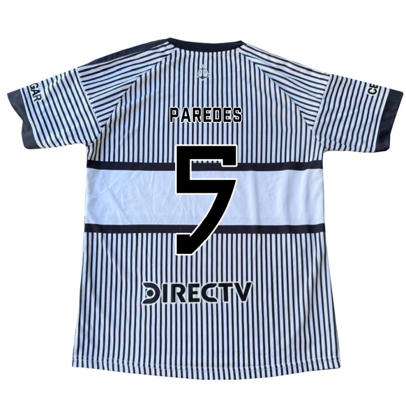 Danxen Niño Camiseta Leandro Paredes #5 Blanco Negro Amarillo 2ª Equipación 2026/27 La Camisa México