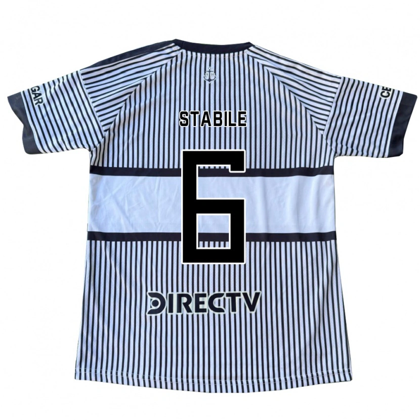Danxen Niño Camiseta Eliana Stabile #6 Blanco Negro Amarillo 2ª Equipación 2026/27 La Camisa México