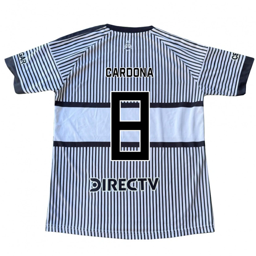 Danxen Niño Camiseta Edwin Cardona #8 Blanco Negro Amarillo 2ª Equipación 2026/27 La Camisa México