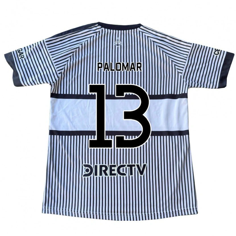 Danxen Niño Camiseta Estefania Palomar #13 Blanco Negro Amarillo 2ª Equipación 2026/27 La Camisa México