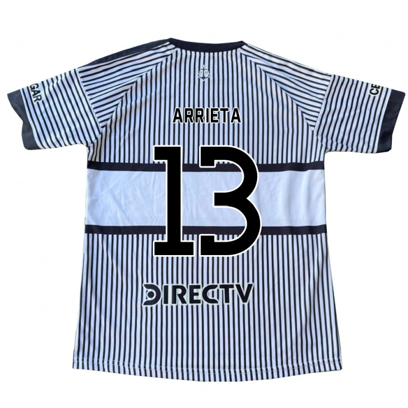 Danxen Niño Camiseta Thomas Arrieta #13 Blanco Negro Amarillo 2ª Equipación 2026/27 La Camisa México