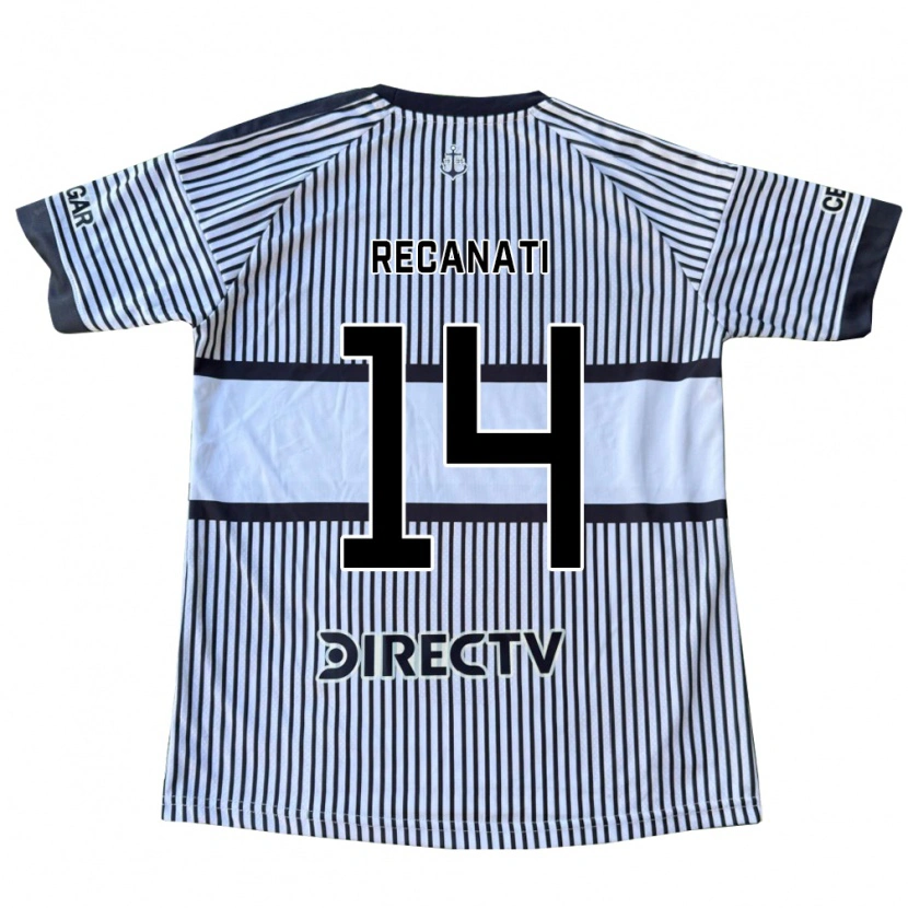 Danxen Niño Camiseta Bianca Recanati #14 Blanco Negro Amarillo 2ª Equipación 2026/27 La Camisa México