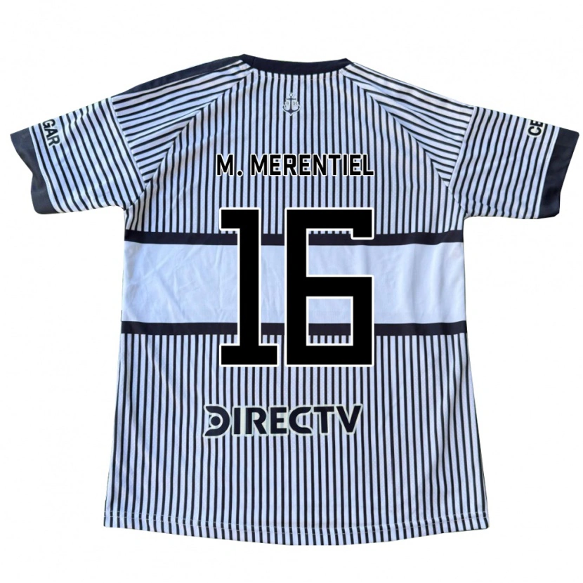 Danxen Niño Camiseta Miguel Merentiel #16 Blanco Negro Amarillo 2ª Equipación 2026/27 La Camisa México