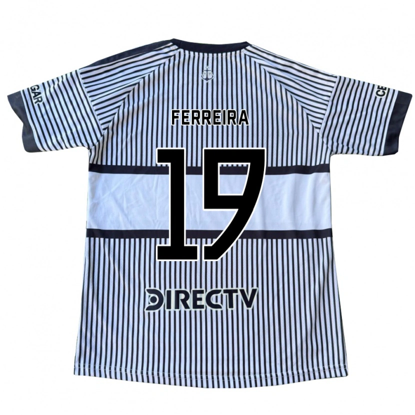 Danxen Niño Camiseta Kevin Ferreira #19 Blanco Negro Amarillo 2ª Equipación 2026/27 La Camisa México