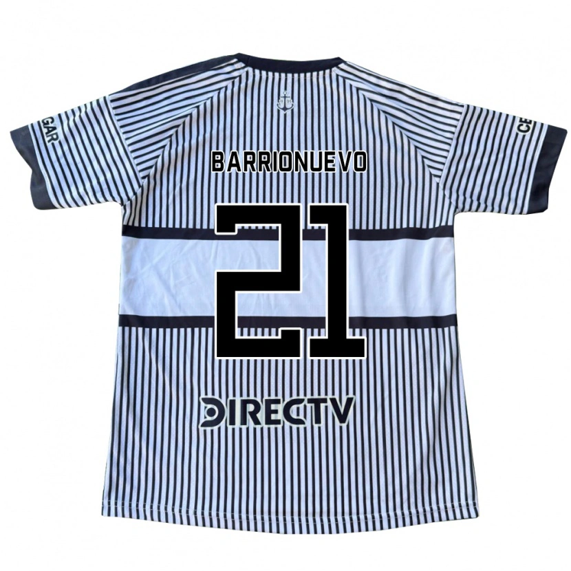 Danxen Niño Camiseta Emiliano Barrionuevo #21 Blanco Negro Amarillo 2ª Equipación 2026/27 La Camisa México