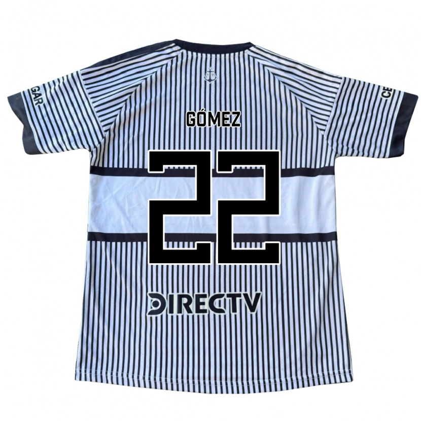 Danxen Niño Camiseta Luciano Gómez #22 Blanco Negro Amarillo 2ª Equipación 2026/27 La Camisa México