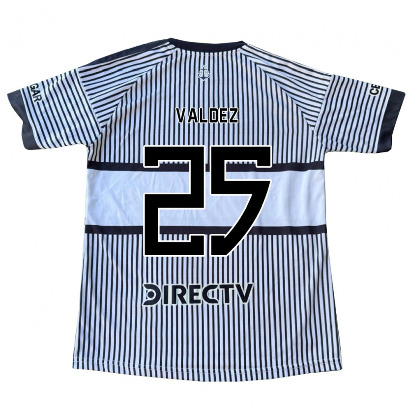 Danxen Niño Camiseta Bruno Valdez #25 Blanco Negro Amarillo 2ª Equipación 2026/27 La Camisa México