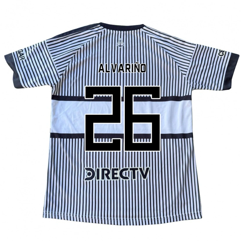 Danxen Niño Camiseta Alexis Alvariño #26 Blanco Negro Amarillo 2ª Equipación 2026/27 La Camisa México