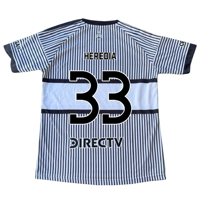Danxen Niño Camiseta Agustín Heredia #33 Blanco Negro Amarillo 2ª Equipación 2026/27 La Camisa México