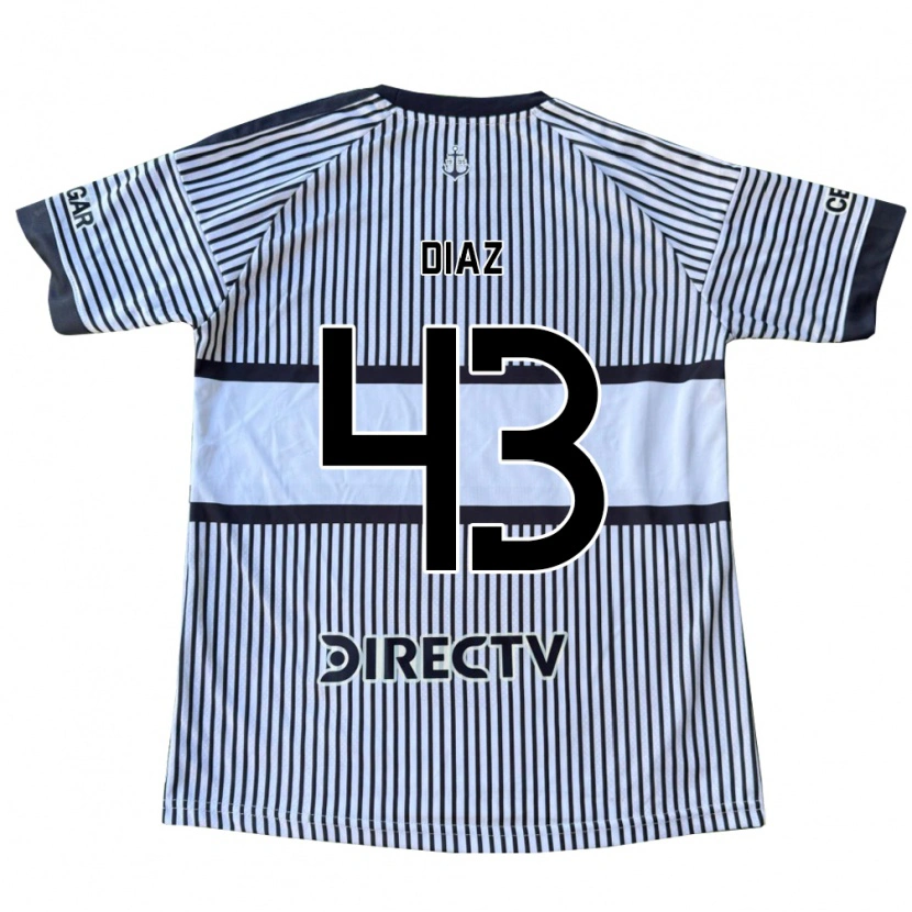 Danxen Niño Camiseta Tomas Diaz #43 Blanco Negro Amarillo 2ª Equipación 2026/27 La Camisa México