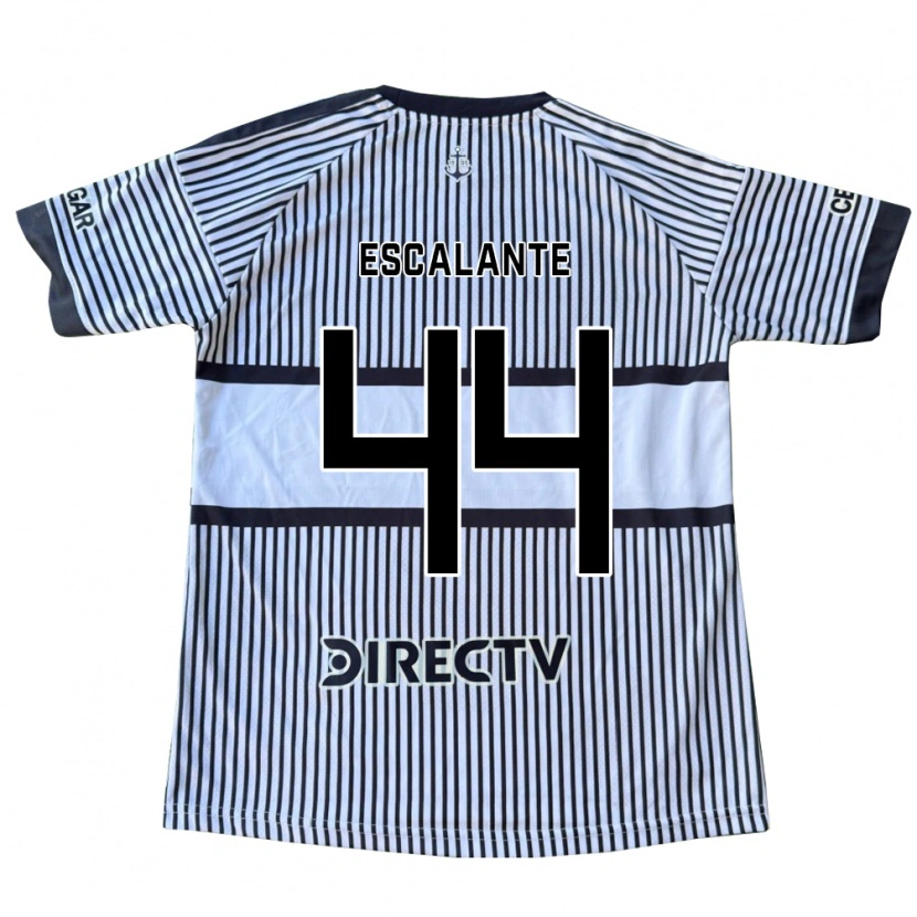 Danxen Niño Camiseta Israel Escalante #44 Blanco Negro Amarillo 2ª Equipación 2026/27 La Camisa México