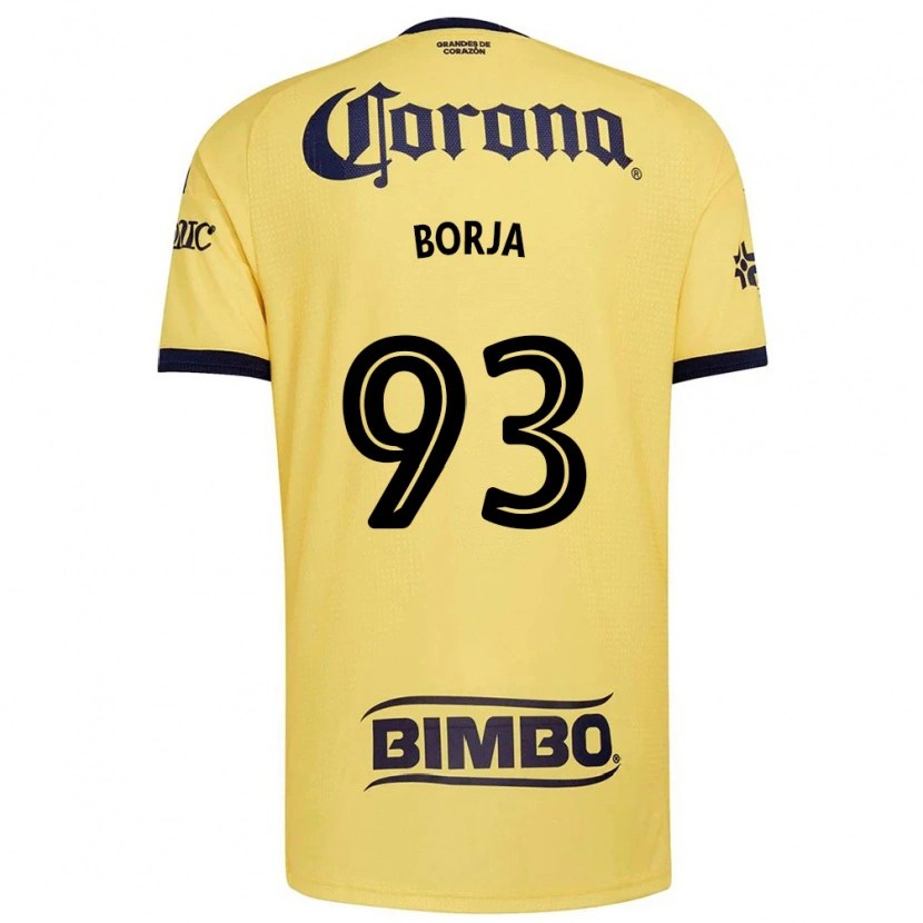 Danxen Niño Camiseta Miguel Borja #93 Amarillo Rojo Negro 1ª Equipación 2026/27 La Camisa México