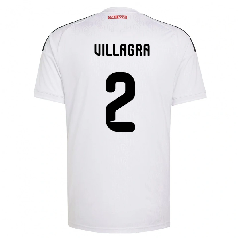 Danxen Hombre Camiseta Jonathan Villagra #2 Blanco Negro 1ª Equipación 2026/27 La Camisa México