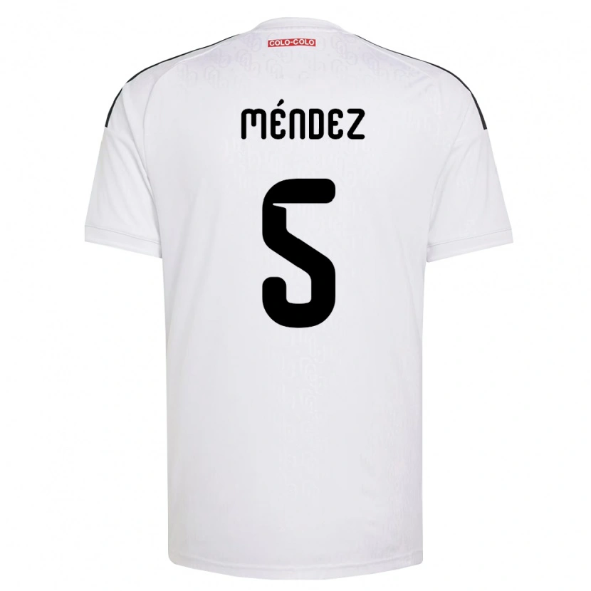 Danxen Hombre Camiseta Víctor Méndez #5 Blanco Negro 1ª Equipación 2026/27 La Camisa México