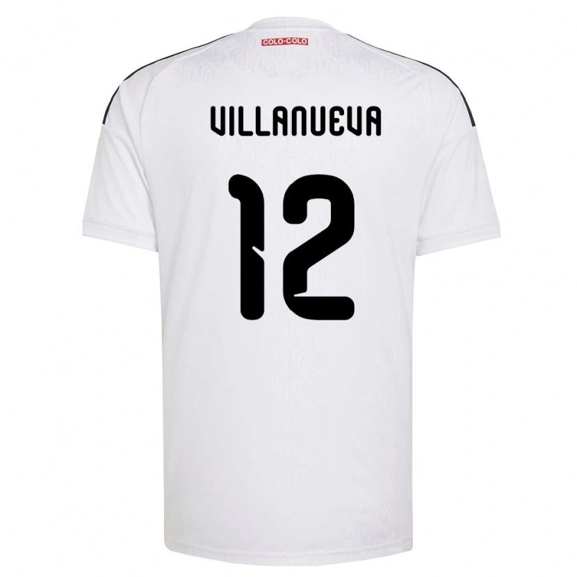 Danxen Hombre Camiseta Eduardo Villanueva #12 Blanco Negro 1ª Equipación 2026/27 La Camisa México