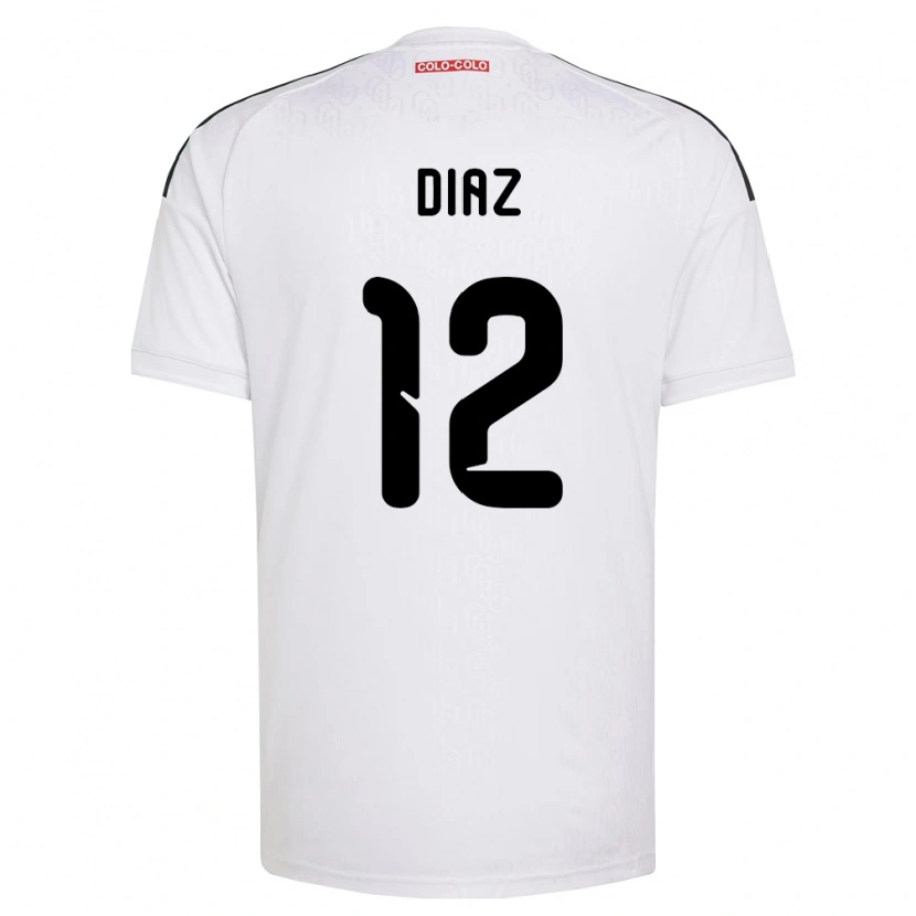 Danxen Hombre Camiseta Javiera Díaz #12 Blanco Negro 1ª Equipación 2026/27 La Camisa México