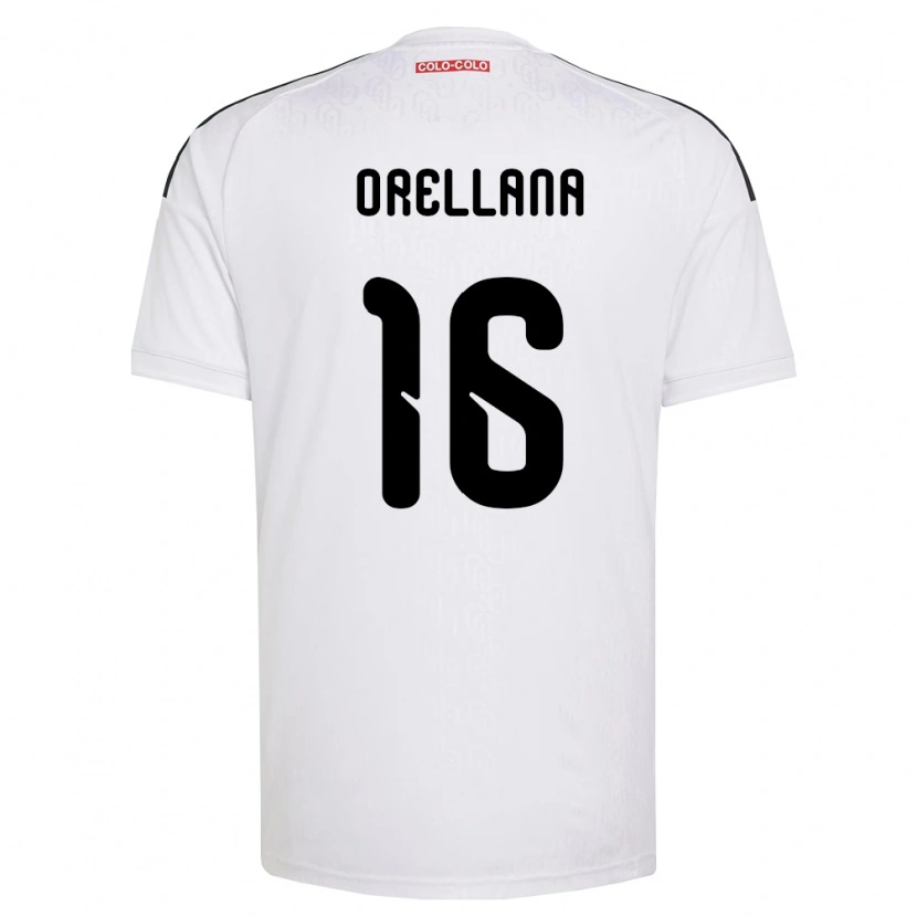 Danxen Hombre Camiseta Matías Orellana #16 Blanco Negro 1ª Equipación 2026/27 La Camisa México