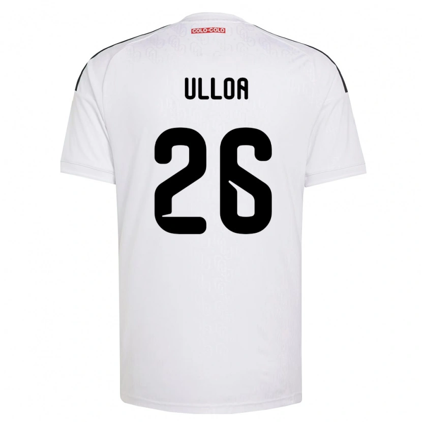 Danxen Hombre Camiseta Diego Ulloa #26 Blanco Negro 1ª Equipación 2026/27 La Camisa México