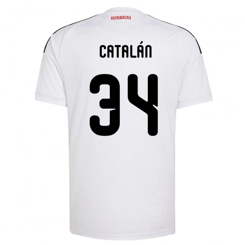 Danxen Hombre Camiseta Rodrigo Catalán #34 Blanco Negro 1ª Equipación 2026/27 La Camisa México