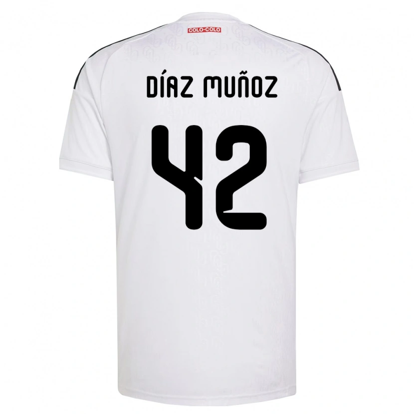 Danxen Hombre Camiseta Cristian Díaz Muñoz #42 Blanco Negro 1ª Equipación 2026/27 La Camisa México