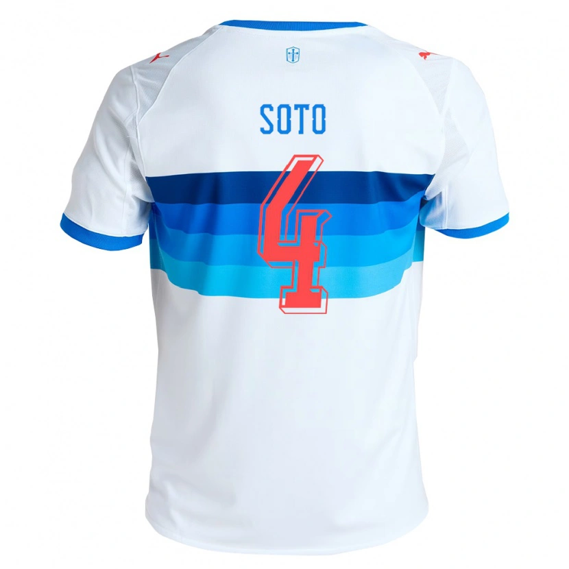 Danxen Hombre Camiseta Guillermo Soto #4 Blanco Azul Cielo 1ª Equipación 2026/27 La Camisa México