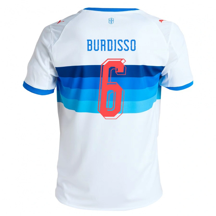 Danxen Hombre Camiseta Guillermo Burdisso #6 Blanco Azul Cielo 1ª Equipación 2026/27 La Camisa México