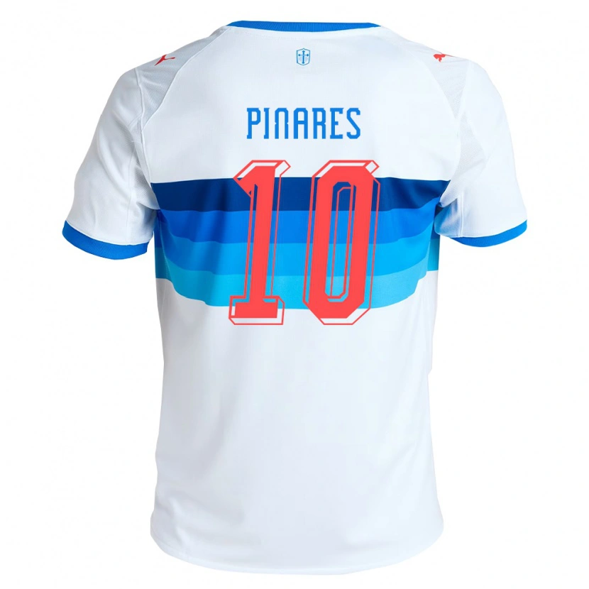 Danxen Hombre Camiseta Cesar Pinares #10 Blanco Azul Cielo 1ª Equipación 2026/27 La Camisa México