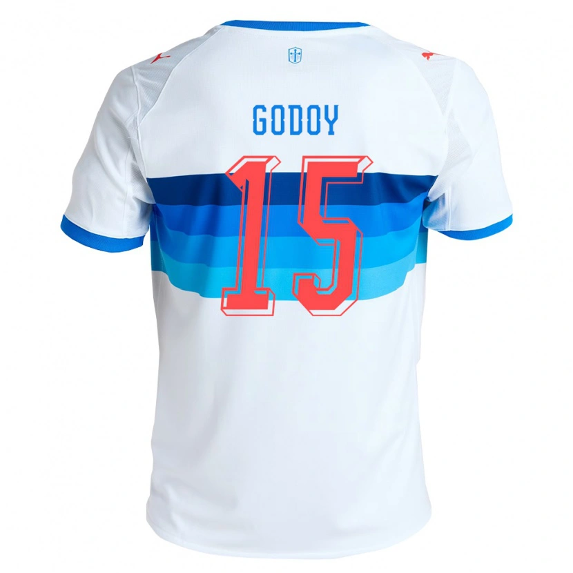 Danxen Hombre Camiseta Martín Godoy #15 Blanco Azul Cielo 1ª Equipación 2026/27 La Camisa México