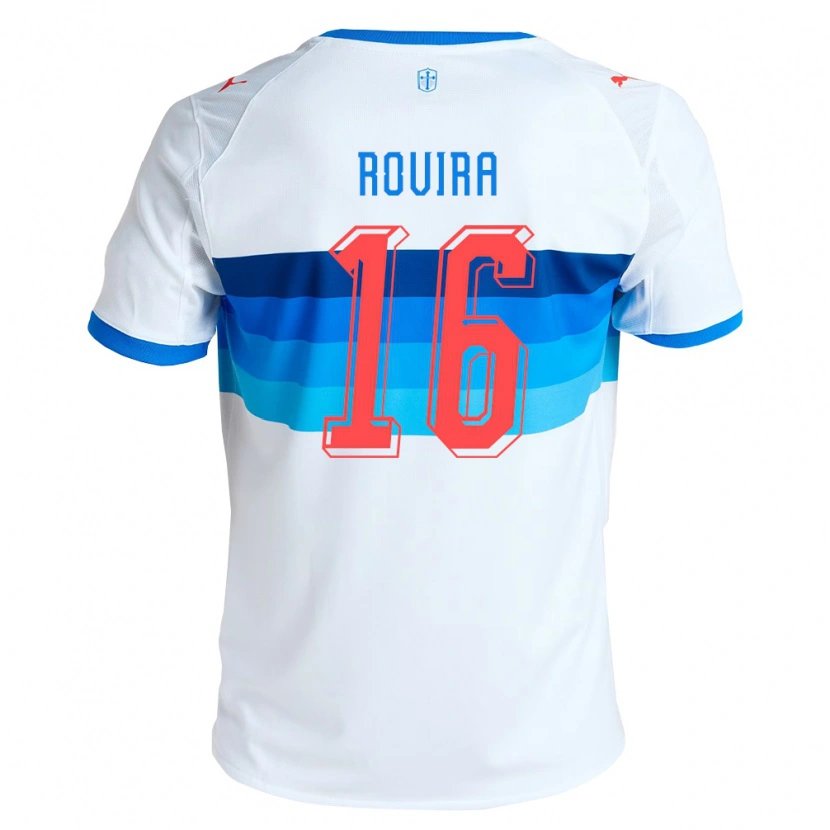 Danxen Hombre Camiseta Brayan Rovira #16 Blanco Azul Cielo 1ª Equipación 2026/27 La Camisa México
