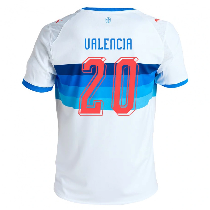 Danxen Hombre Camiseta Jhojan Valencia #20 Blanco Azul Cielo 1ª Equipación 2026/27 La Camisa México