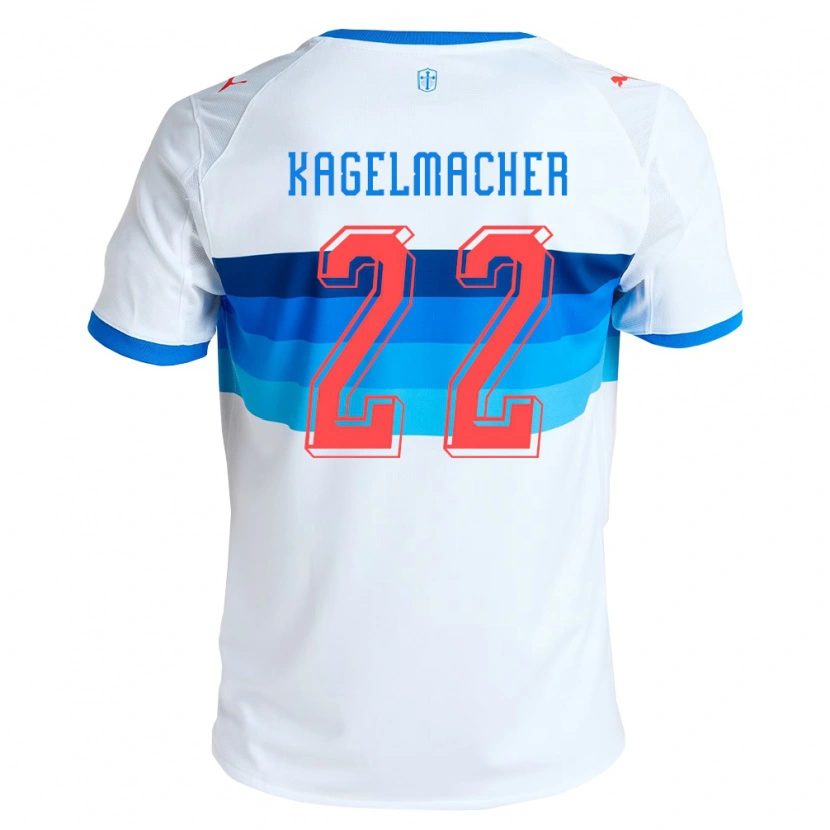 Danxen Hombre Camiseta Gary Kagelmacher #22 Blanco Azul Cielo 1ª Equipación 2026/27 La Camisa México