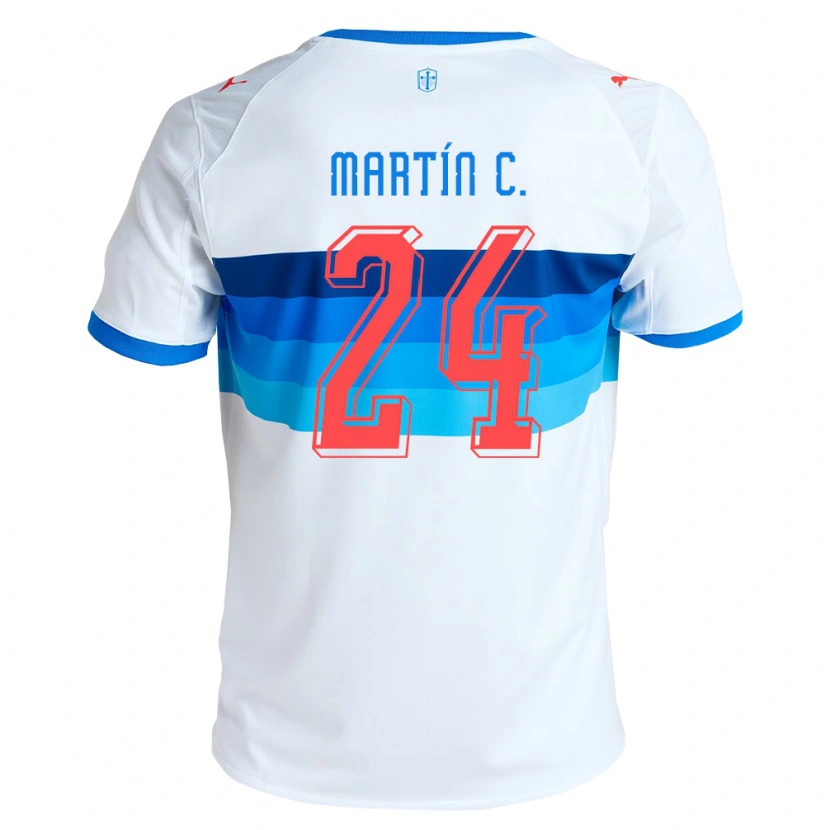 Danxen Hombre Camiseta Martín Contreras #24 Blanco Azul Cielo 1ª Equipación 2026/27 La Camisa México